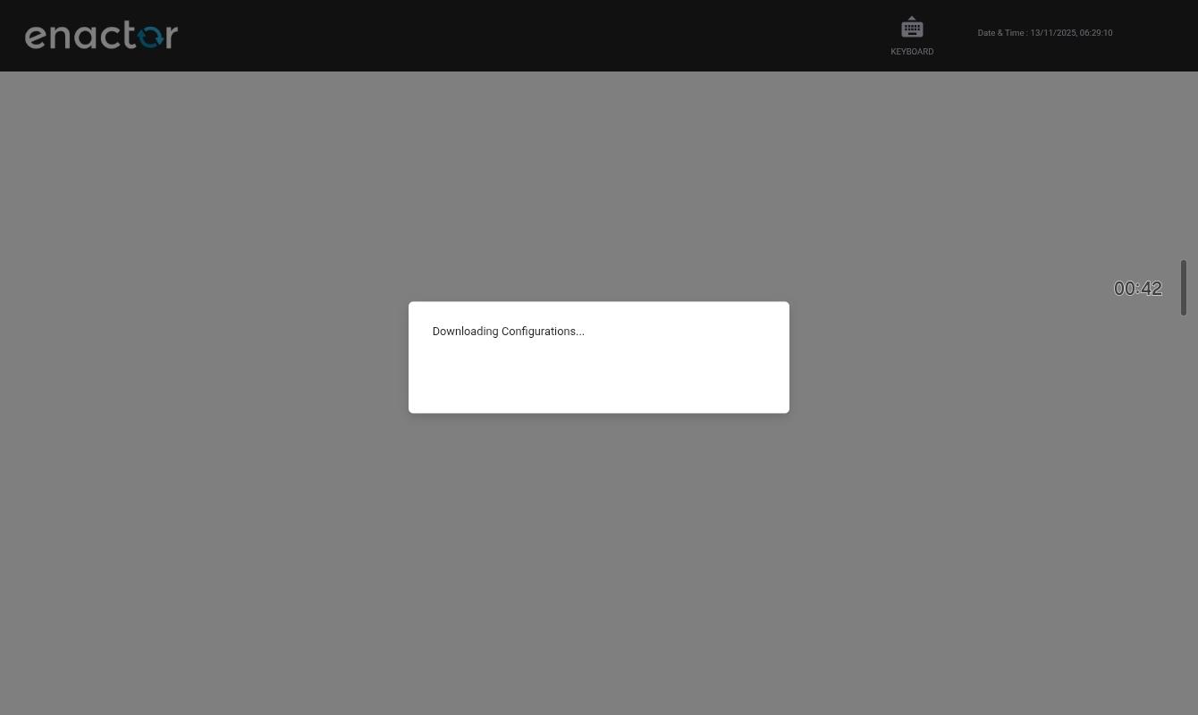 Toast message indicating data request is in progress