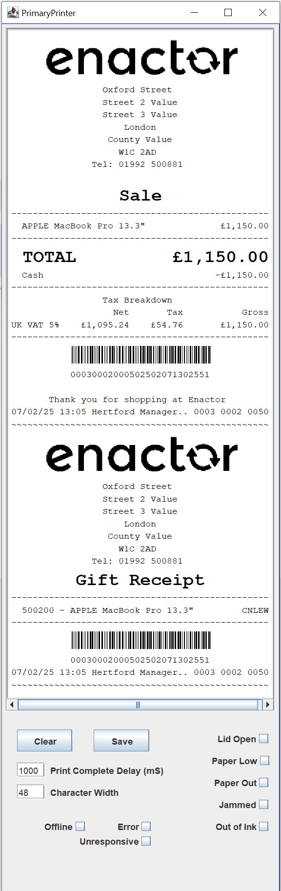 Transaction XML Details