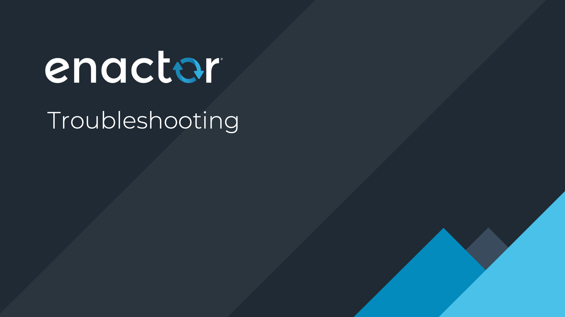 Troubleshooting section divider