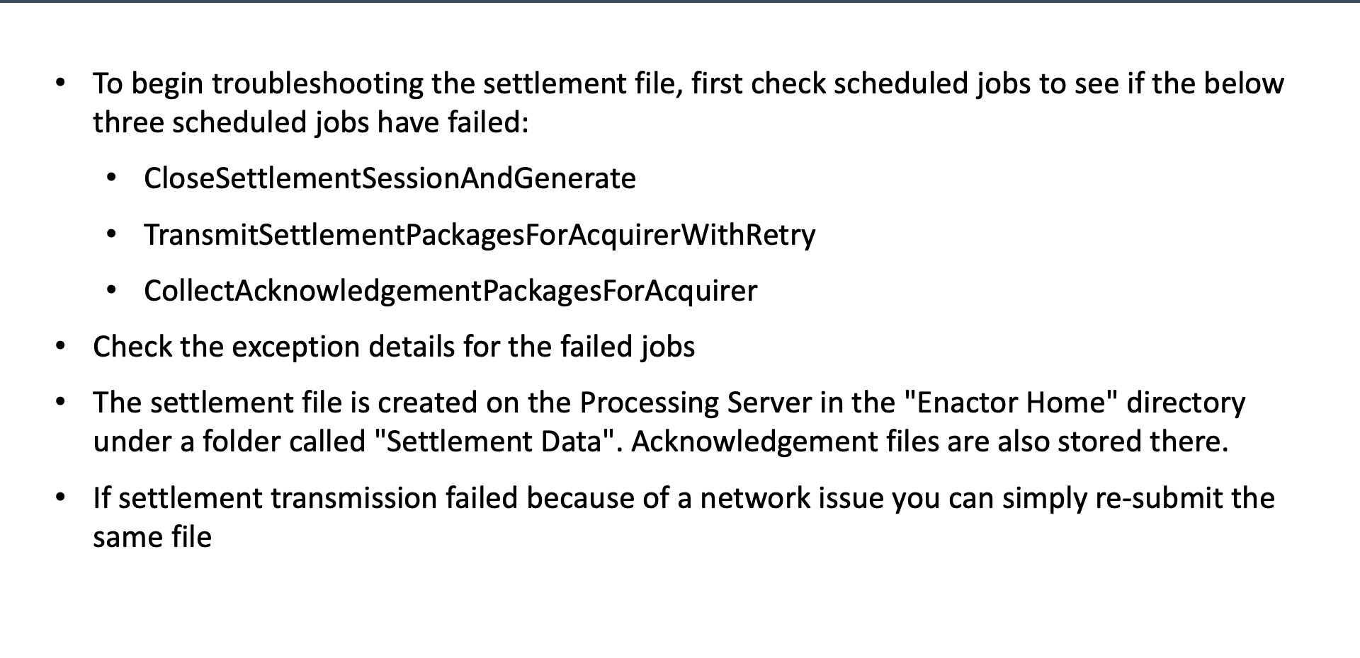 Scheduled job checks