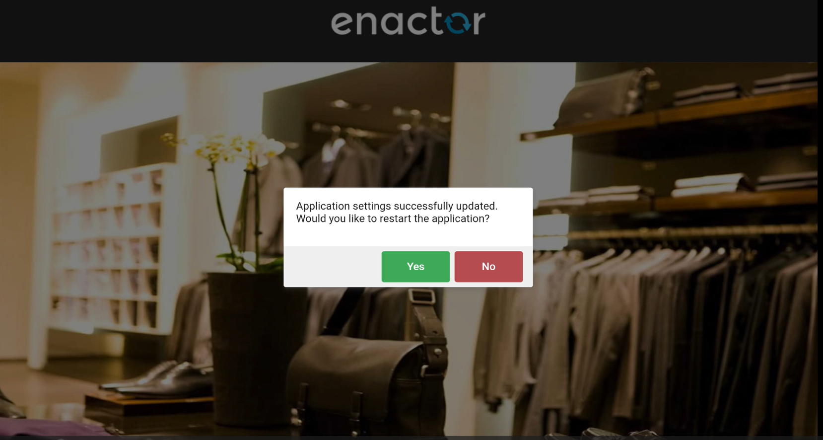 UPDATE SETTINGS RESTART CONFIRMATION