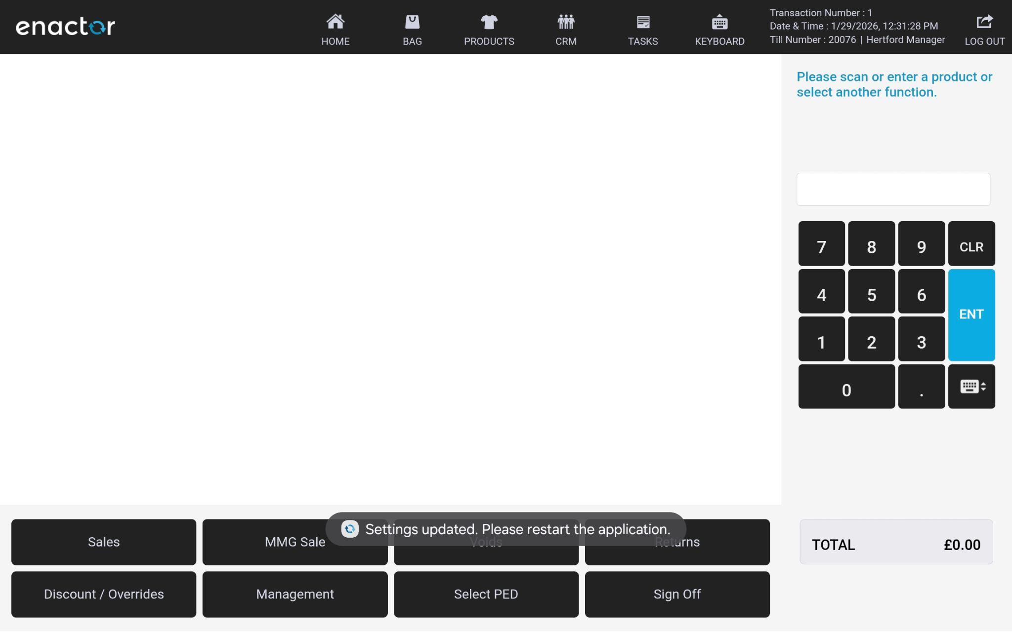 UPDATE SETTINGS RESTART REMINDER INTERMITTENT